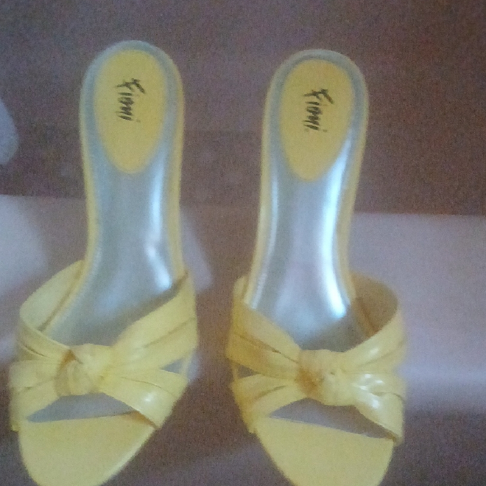 Yellow Women's Slide Sandals